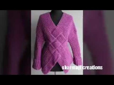 Woolen sweater designs for ladies or women | cardigan or ladies sweater design | easy sweater design