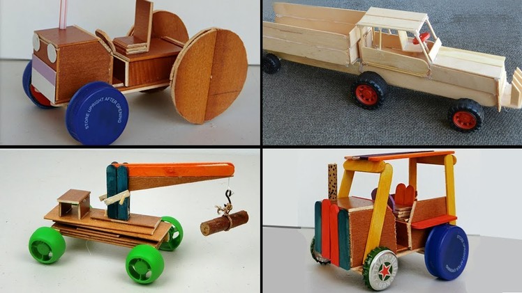 3 Popsicle Stick Car & Truck | How to Make DIY Toy for Kids