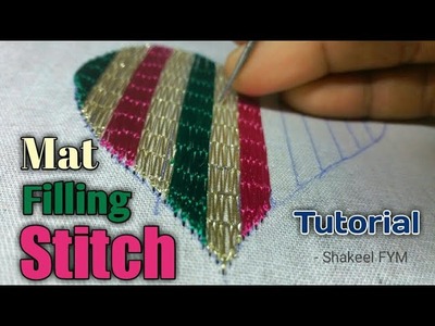 Aari Work Mat Filling Stitch Tutorial | Aari work stitches | Aari work