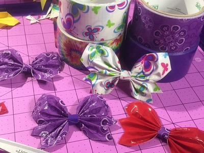 Butterfly bows using duct tape