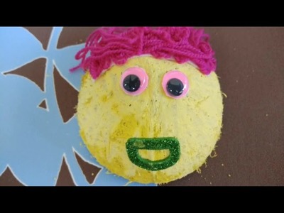 Coconut shell craft for kids