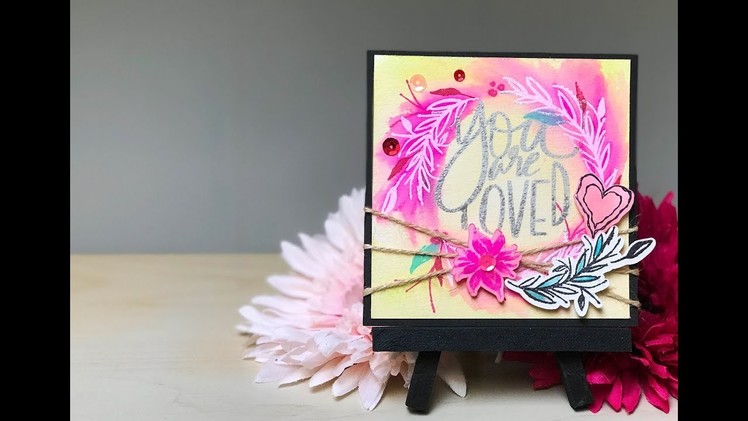 Craft Your Joy Card Tutorial: You Are Loved Easel Card Resist with a Twist