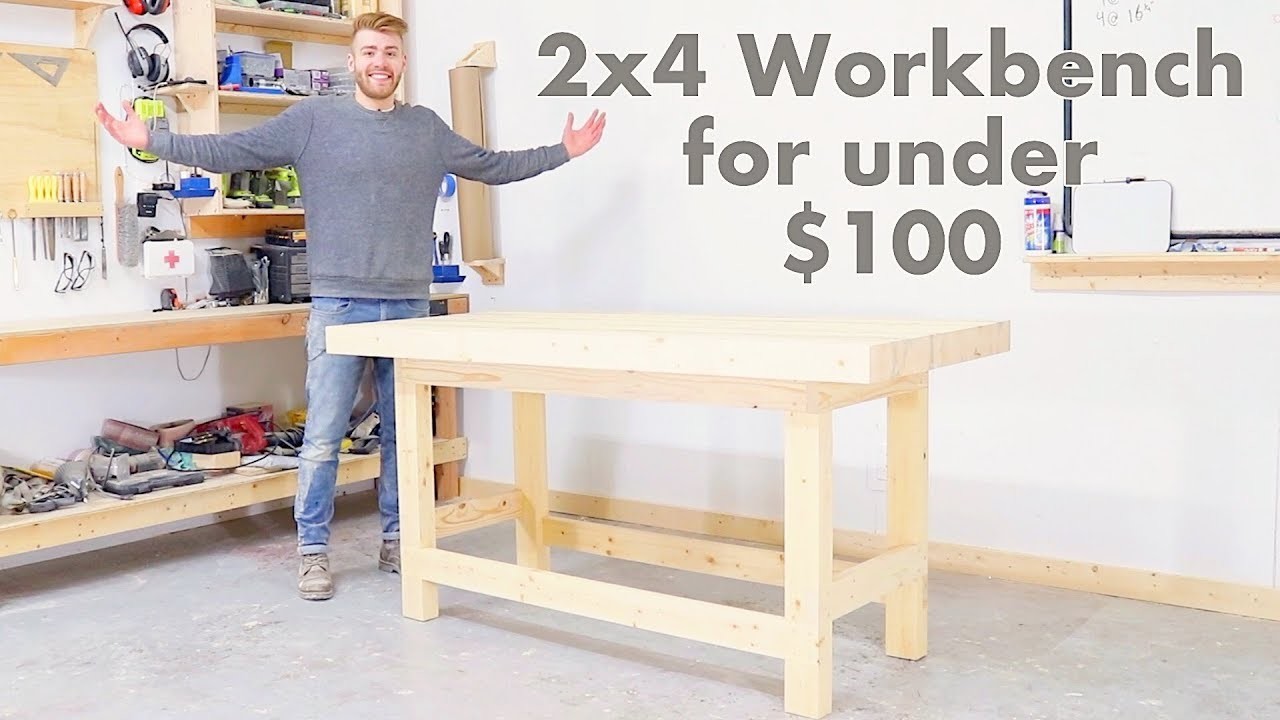 how to build a workbench with 2x4