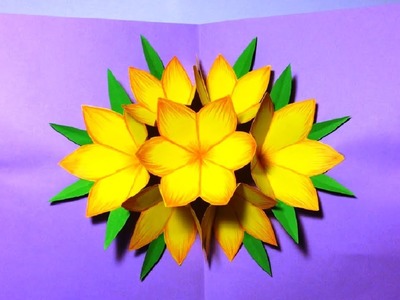 DIY 3D flower pop up card tutorials | Easy Paper Crafts | Handmade Crafts