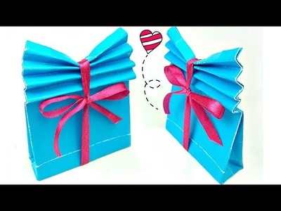 DIY crafts Origami Paper GIFT BAG Easy Tutorial for boyfriend. for birthday. for kids