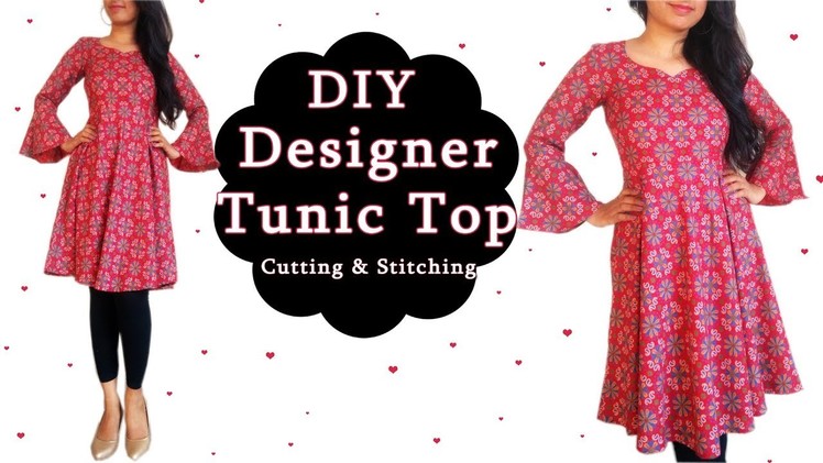 DIY Designer Tunic Top Cutting & Stitching | Easy Sewing Project for All Age & Sizes