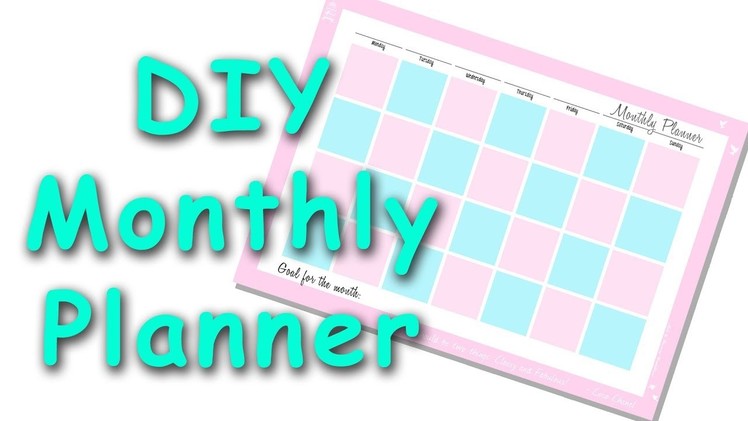 DIY Desk Monthly Planner Pad - Desk Planning