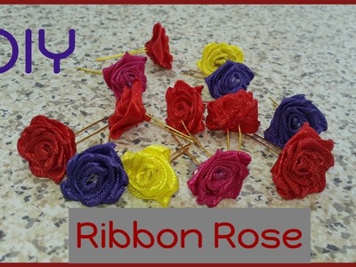 DIY Easy Ribbon Rose Hair U-pin | Make at Home | creative craft art