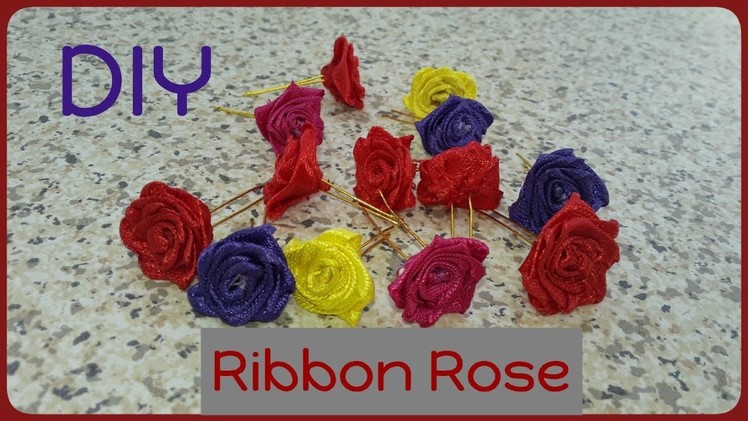 DIY Easy Ribbon Rose Hair U-pin | Make at Home | creative craft art