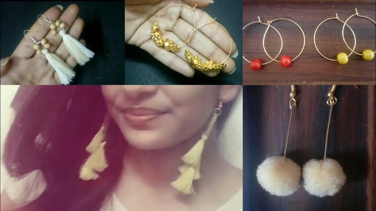 Diy handmade earrings making | 5 super easy earrings ideas for daily use
