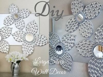 Diy Large Silver Wall Decor Using Dollar Tree Items|Simple and Inexpensive Wall Decor!