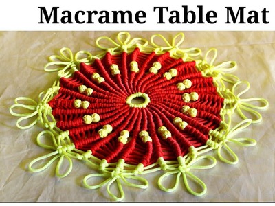 DIY Macrame Table Mat | Thali cover