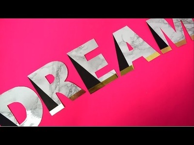 {DIY} Marble Letters Cardboard
