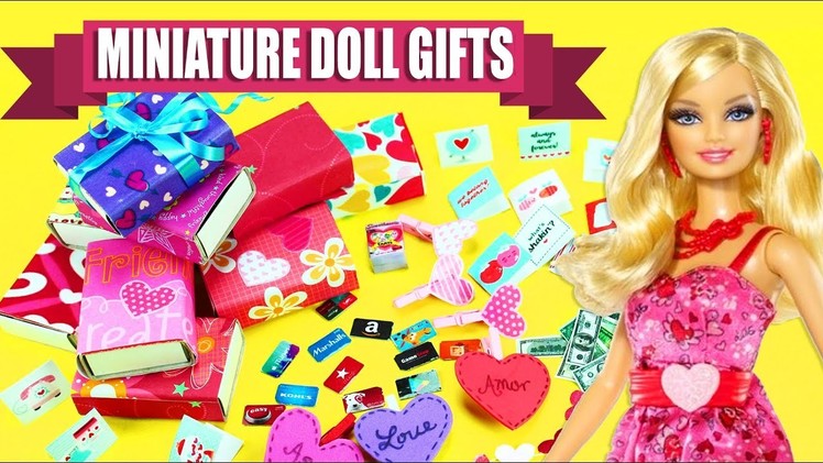 DIY Miniature Doll Gifts & Decorations- Celebrate Love & Friendship -  10 Easy DIY Doll Crafts
