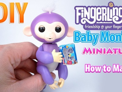 DIY Miniature Fingerlings Interactive Baby Monkey Toy with Box
