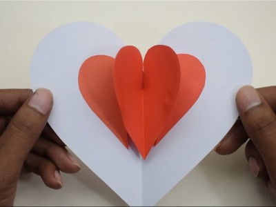 DIY Pop Up Card: Heart ❤ Easy Pop Up Card Tutorial ❤ Valentine's Day Heart Pop-up Card