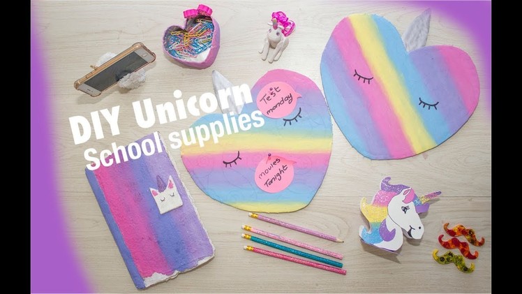 DIY School Supplies - Easy DIY school projects for 2018 unicorn