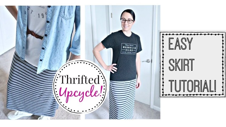 ✂️ DIY SKIRT TUTORIAL | MODEST FASHION | THRIFTED UPCYCLE! ????