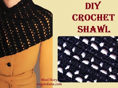 DIY Tutorial - Crochet Lace Shawl (Heklani šal)