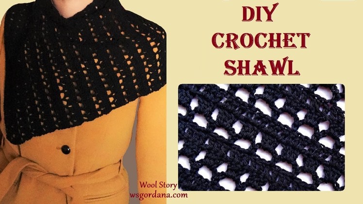 DIY Tutorial - Crochet Lace Shawl (Heklani šal)