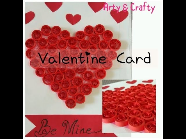 DIY#Valentine Card#Quilling Heart#Craft Idea#How to make Valentine Greeting Card#Handmade Card
