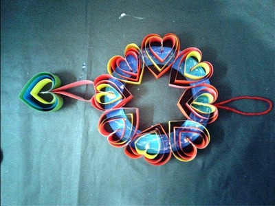 DIY Valentine Decoration Craft | Paper Heart Hanging | DIY Room Decor  Valentine's Day | DIY K craft
