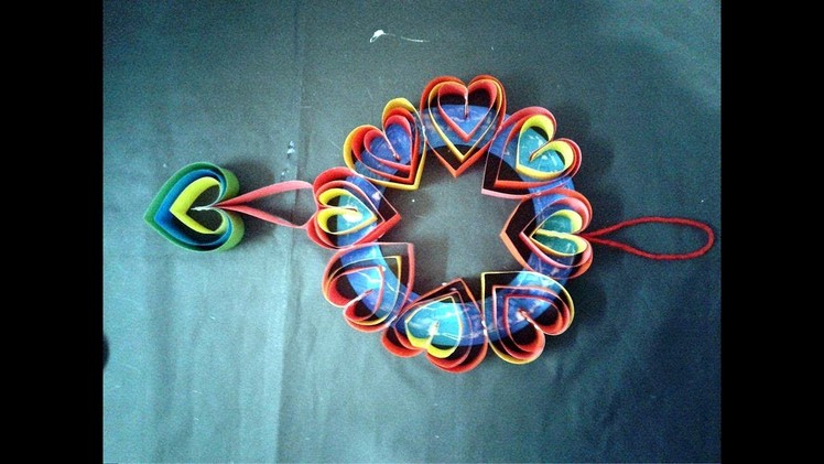 DIY Valentine Decoration Craft | Paper Heart Hanging | DIY Room Decor  Valentine's Day | DIY K craft