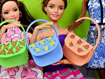 Doll Hand Bag Diy │ Barbie Purse Tutorial │ How To Make Doll Bag │ DIY For Dolls