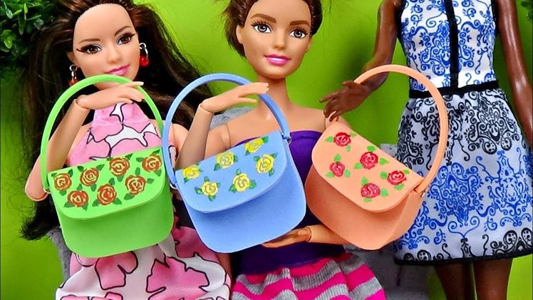Doll Hand Bag Diy │ Barbie Purse Tutorial │ How To Make Doll Bag │ DIY For Dolls