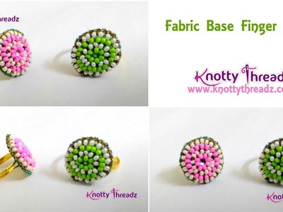 Fabric Jewelry | Fabric Base Finger Rings Or Studs | DIY Idea within Rs.10 | www.knottythreadz.com