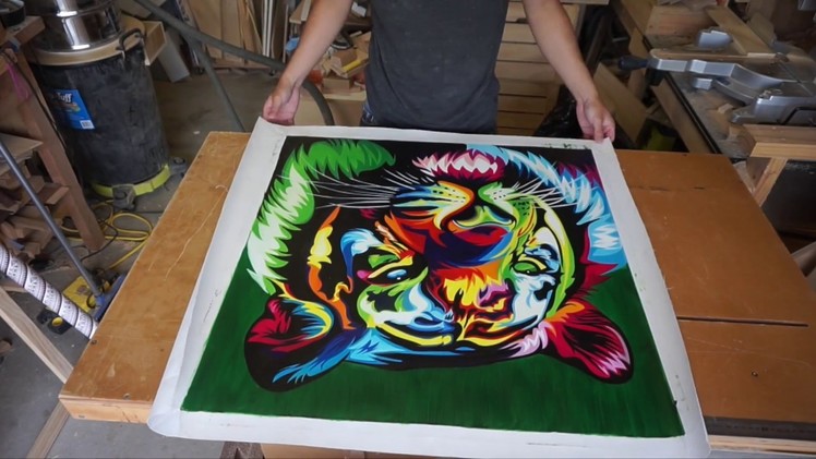 Framing A Funky Tiger (DIY Canvas Frame)
