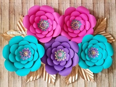 Giant Paper Flower | How To Make  Diy Rose Tutorial (Large Size Paper Rose)