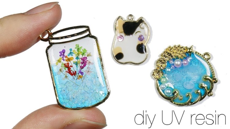 How to DIY Watch me Uv Resin: Lucky Cat, Flower Jar, Jellyfish Sea.Ocean Bezel Charms