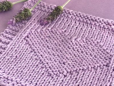 How to Knit an Easy Heart Square | Knit Stitch Pattern
