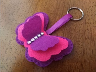 How to make | butterfly | key | ring | out of | Felt | DIY | Craft