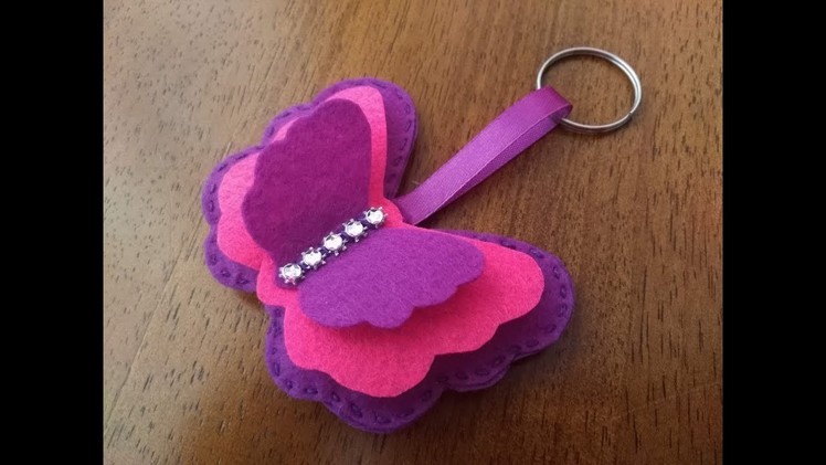 How to make | butterfly | key | ring | out of | Felt | DIY | Craft