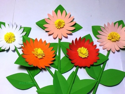 How to make daisy paper flower | DIY paper flower making tutorials | Origami paper crafts