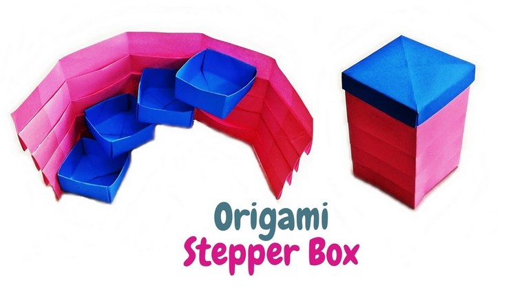 How to Make- Origami Stepper Box | Tower Gift Box DIY | Useful Origami Box | Craftastic