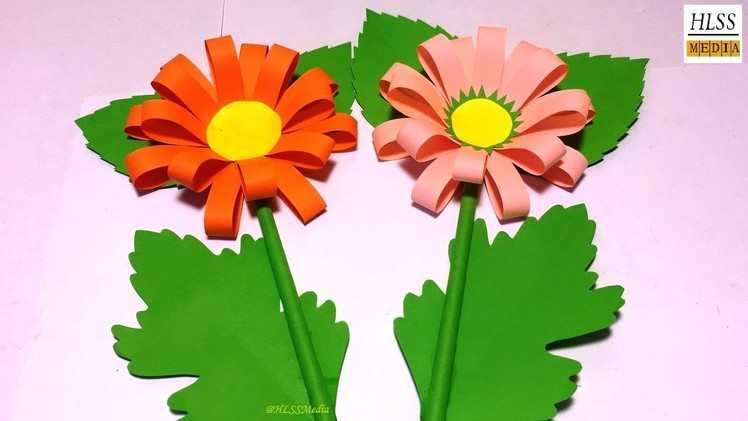 How to make paper flower (Sunflower) | Making paper flower easy | DIY paper crafts