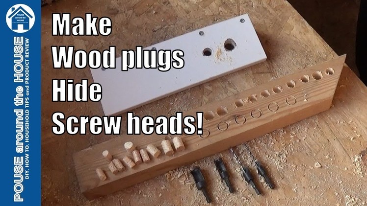 How to make wood plugs and hide screw heads. Plug cutter tutorial.