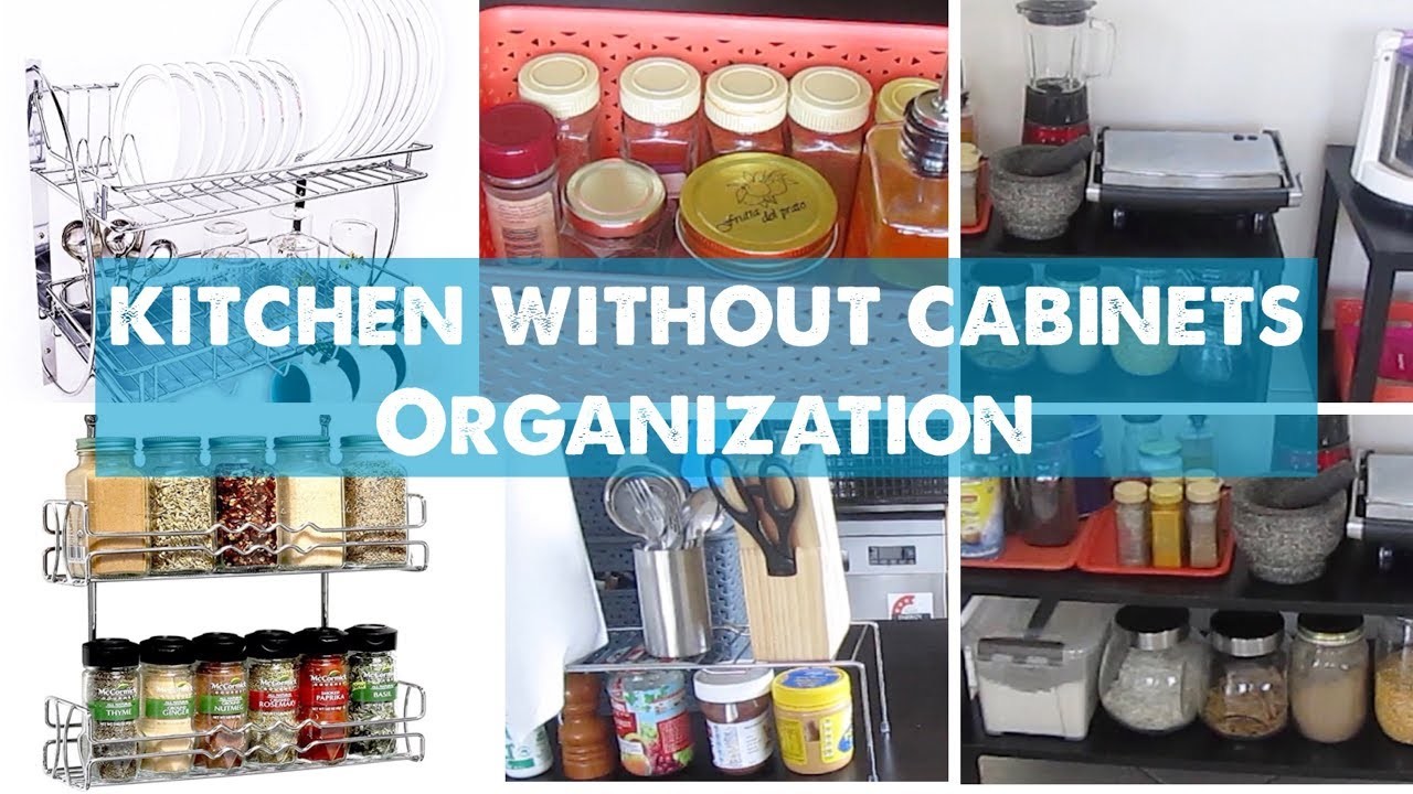 How to Organise Kitchen Without Cabinets, Small Indian Kitchen ...