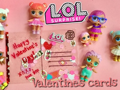 LOL Surprise Confetti pop Valentine’s Day card craft diy