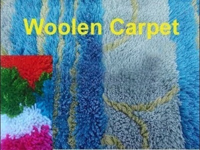 NO GLUE.NO knitting -woolen floor mat.carpet.area rug.woolen craft.recycle old wool