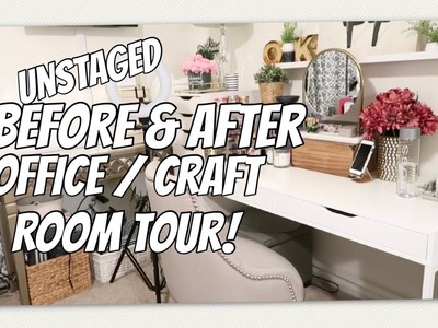 Office. Craft Room Tour | BEFORE & AFTER | The Green Notebook