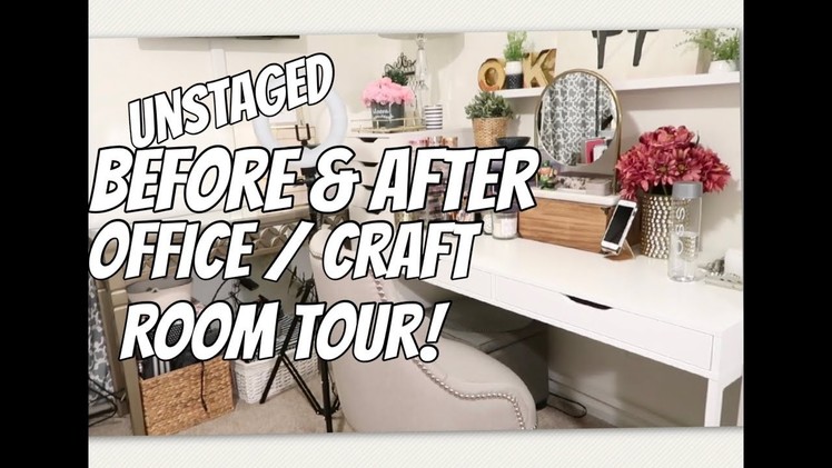 Office. Craft Room Tour | BEFORE & AFTER | The Green Notebook