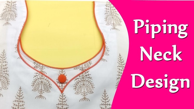 Piping Neck Design DIY Hindi Tutorial