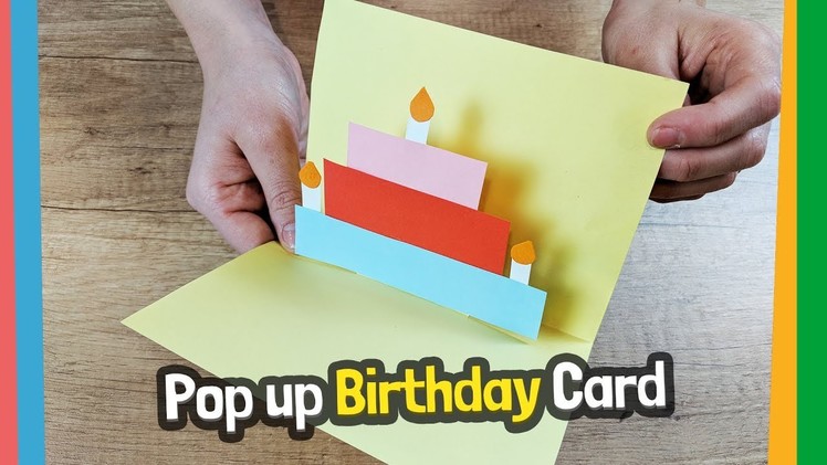Pop up birthday card craft for kids - easy DIY