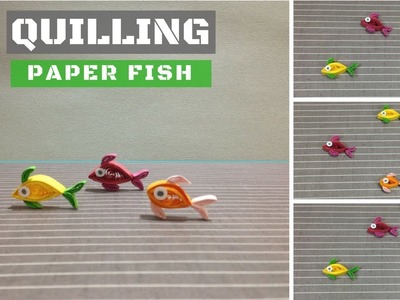 Quilling Paper Fish Easy Tutorial - How to make  paper quilling designs - Diy  paper craft