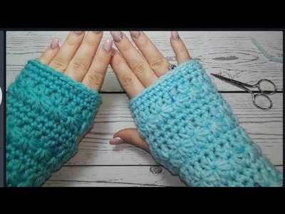 Starr stitch fingerless gloves