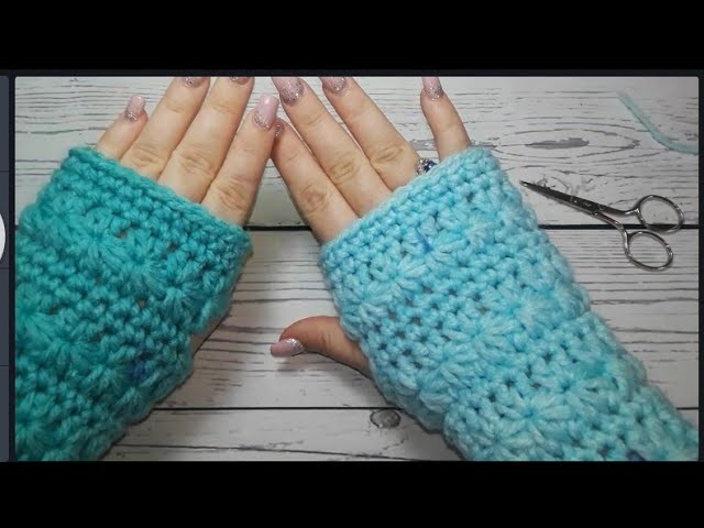 Starr stitch fingerless gloves